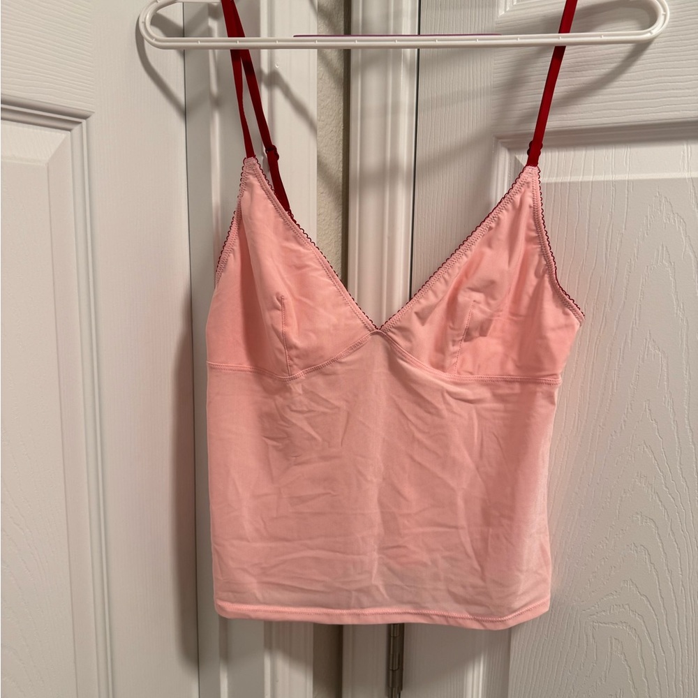 BDG Pink Camisole with Red Straps